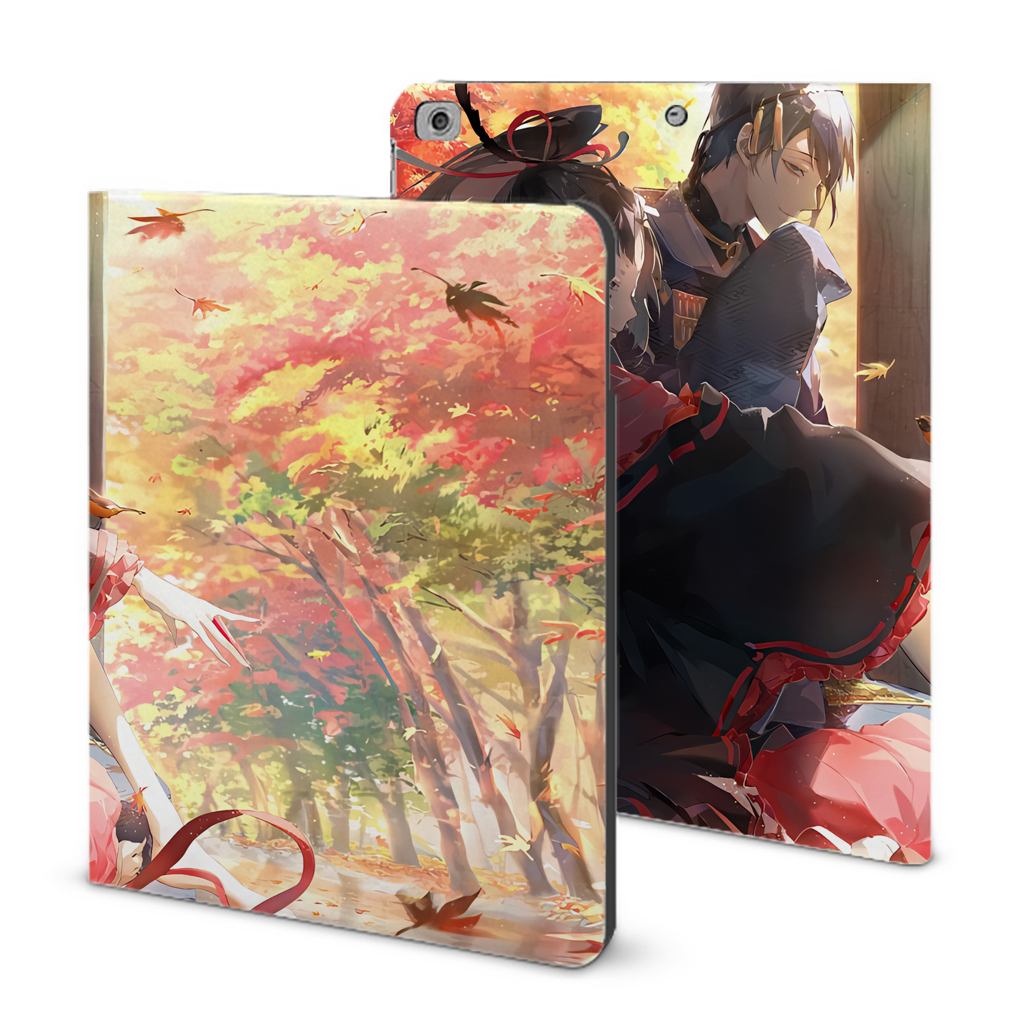 （画像用） 刀剣乱舞 Touken Ranbu IPad ケース ブック型 PUレザー TPU 耐衝撃 軽量 薄型 ペン収納なし 全面保護 IPad 各モデル対応